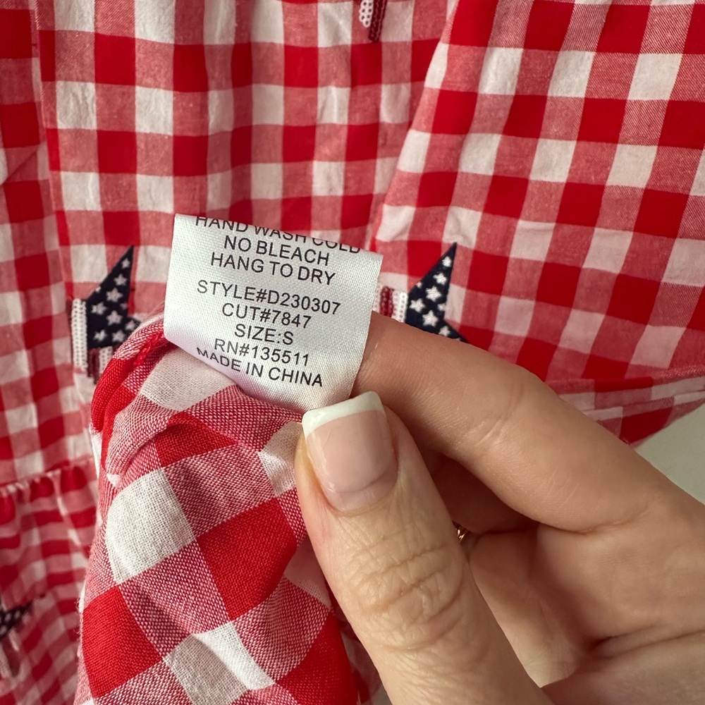 Patriotic Gingham Dress - Picture 4 of 8